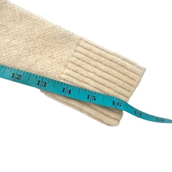 St. John Ivory Cashmere Silk Sweater Drawstring Neck Metal/Fabric‎ Size Small - Picture 9 of 12